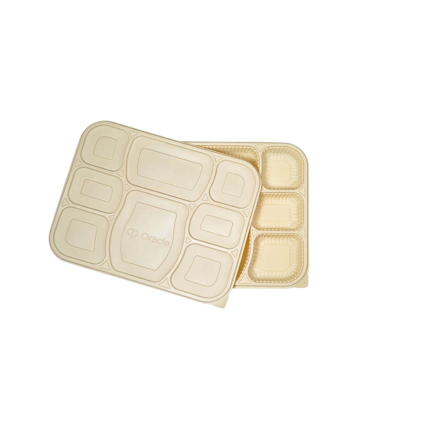 Disposoul 8 Compartment Cornstarch Meal Box Tray With Lid