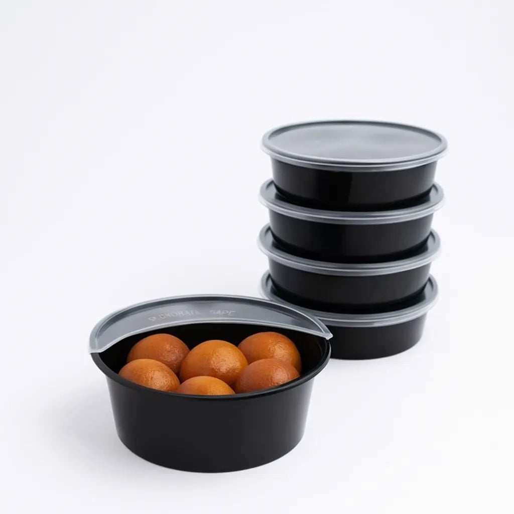 Disposoul Round Food Container With LID 10 Oz 300Ml