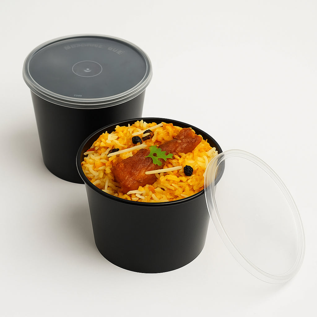 Disposoul Round Food Container With LID 25 Oz 750Ml