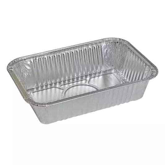 Disposoul 660ML Aluminum Foil Food Container WIth LID (Pack Of 100Pcs)