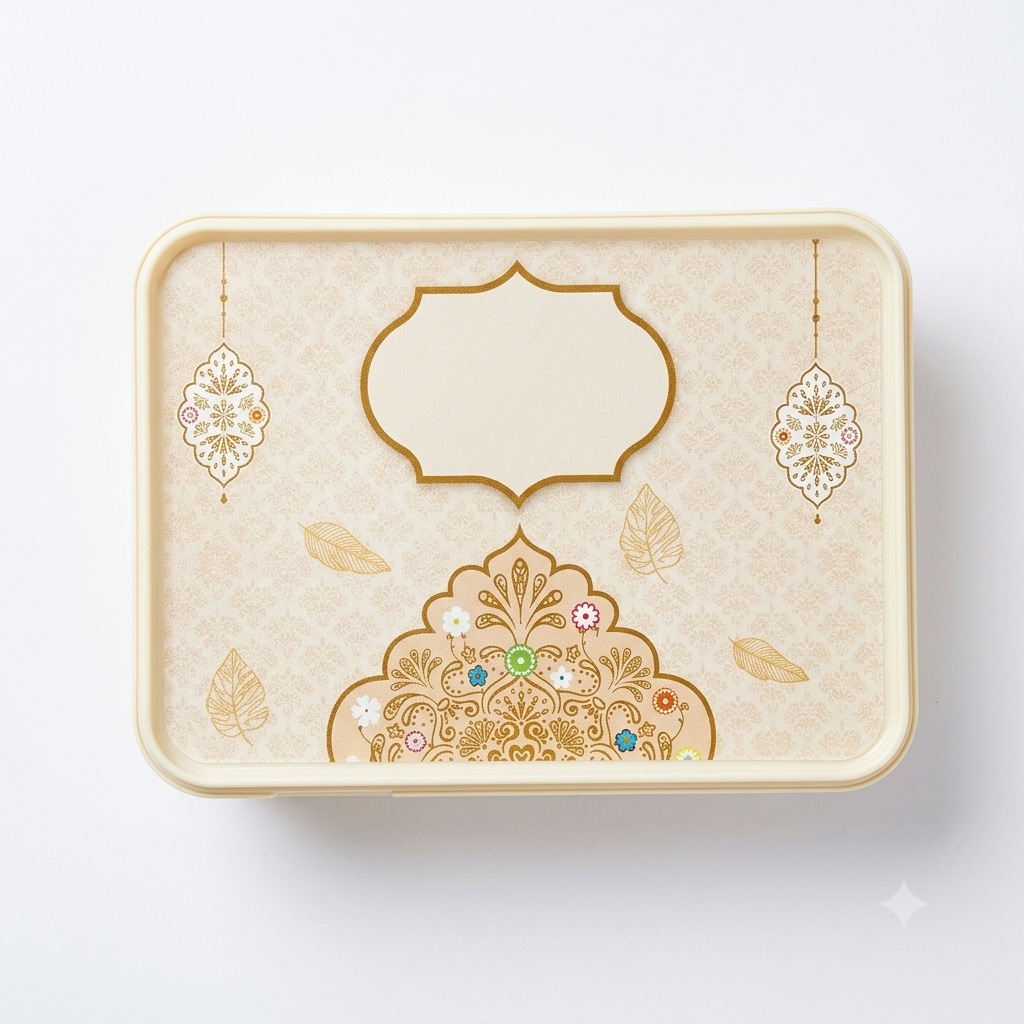 Disposoul Printed Rectangular TAMPER PROOF CONTAINER With LID 1000Ml