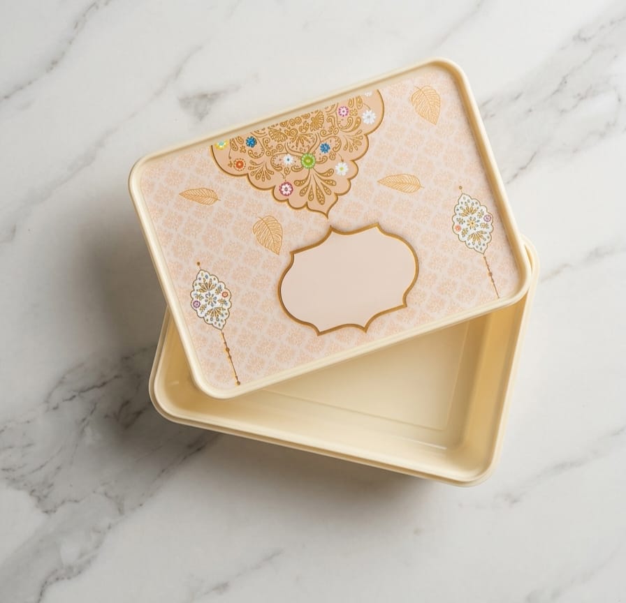 Disposoul Printed Rectangular TAMPER PROOF CONTAINER With LID 1000Ml