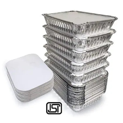 Disposoul 750ML Aluminum Foil Food Container WIth LID (Pack Of 100Pcs)